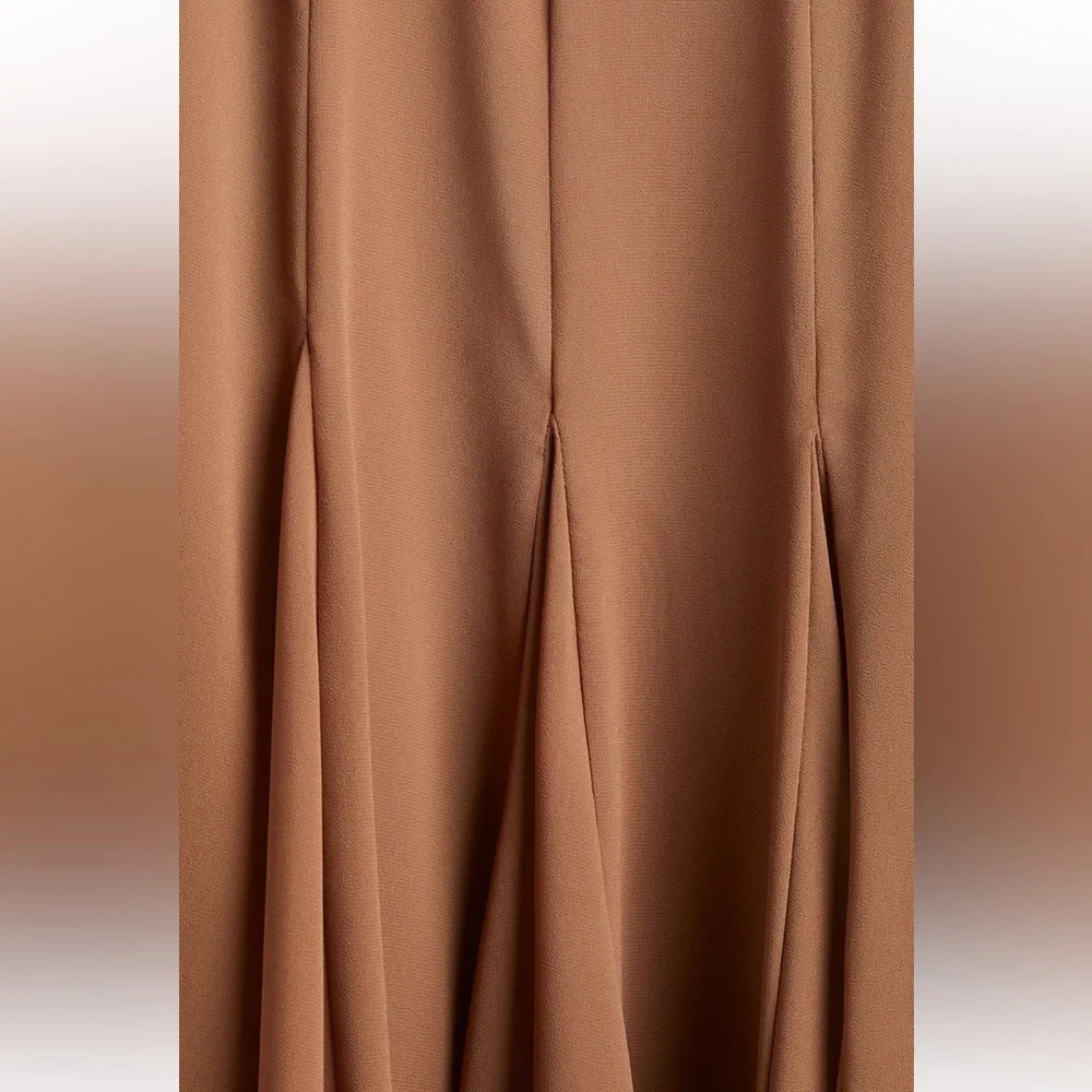 H&M NWT spaghetti strap flowy hem midi dress mesh chiffon, fully lined - Picture 5 of 7